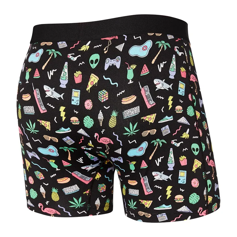 Saxx Mens Daytripper Boxer Brief Funbits Black-1